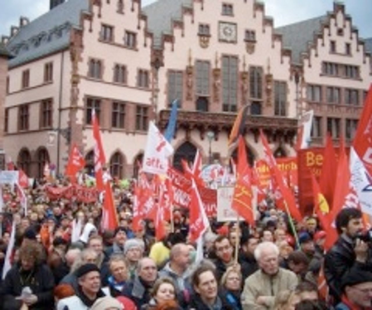 Kundgebung auf dem Frankfurter Römerberg