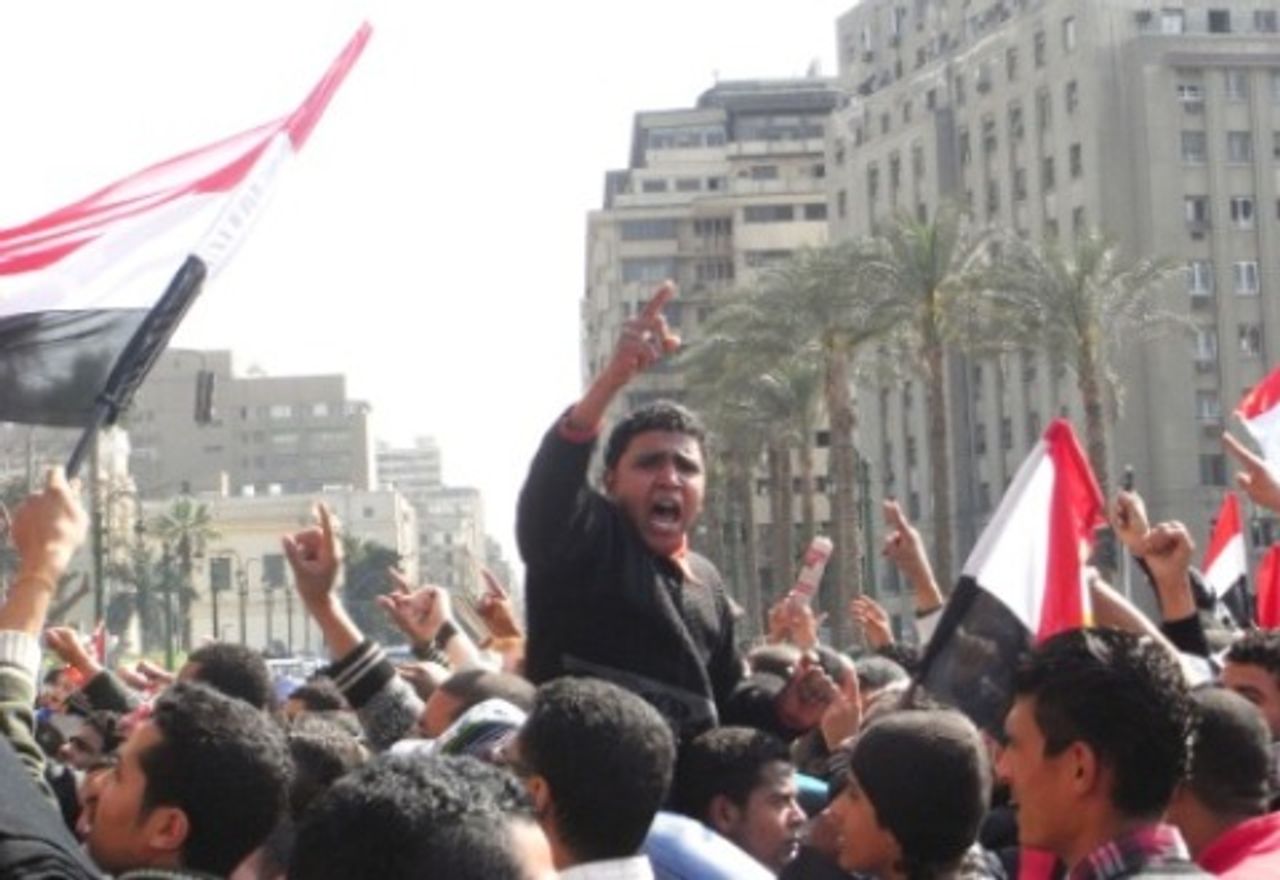 Protestierende auf dem Meidan al-Tahrir