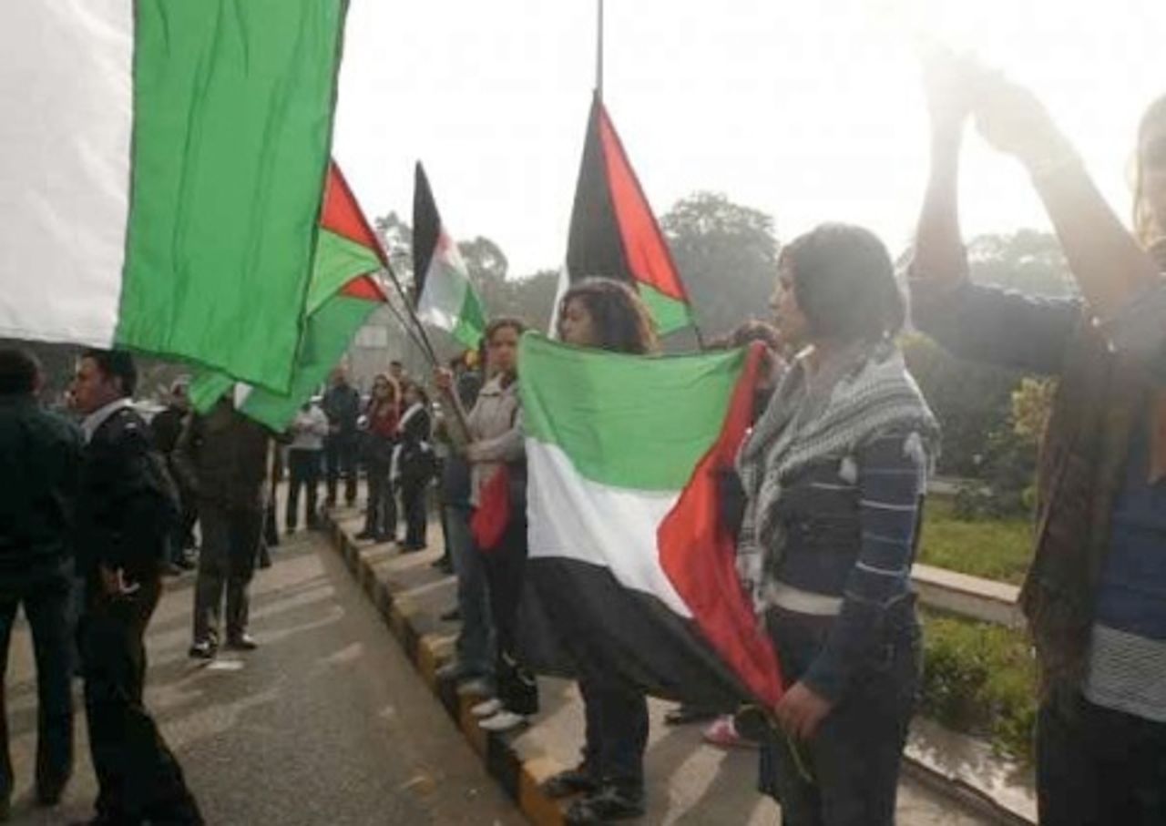 Demonstration zur Unterstützung der Palästinenser