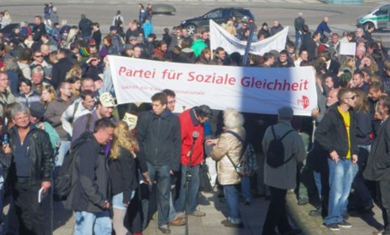 Transparent der PSG in Leipzig