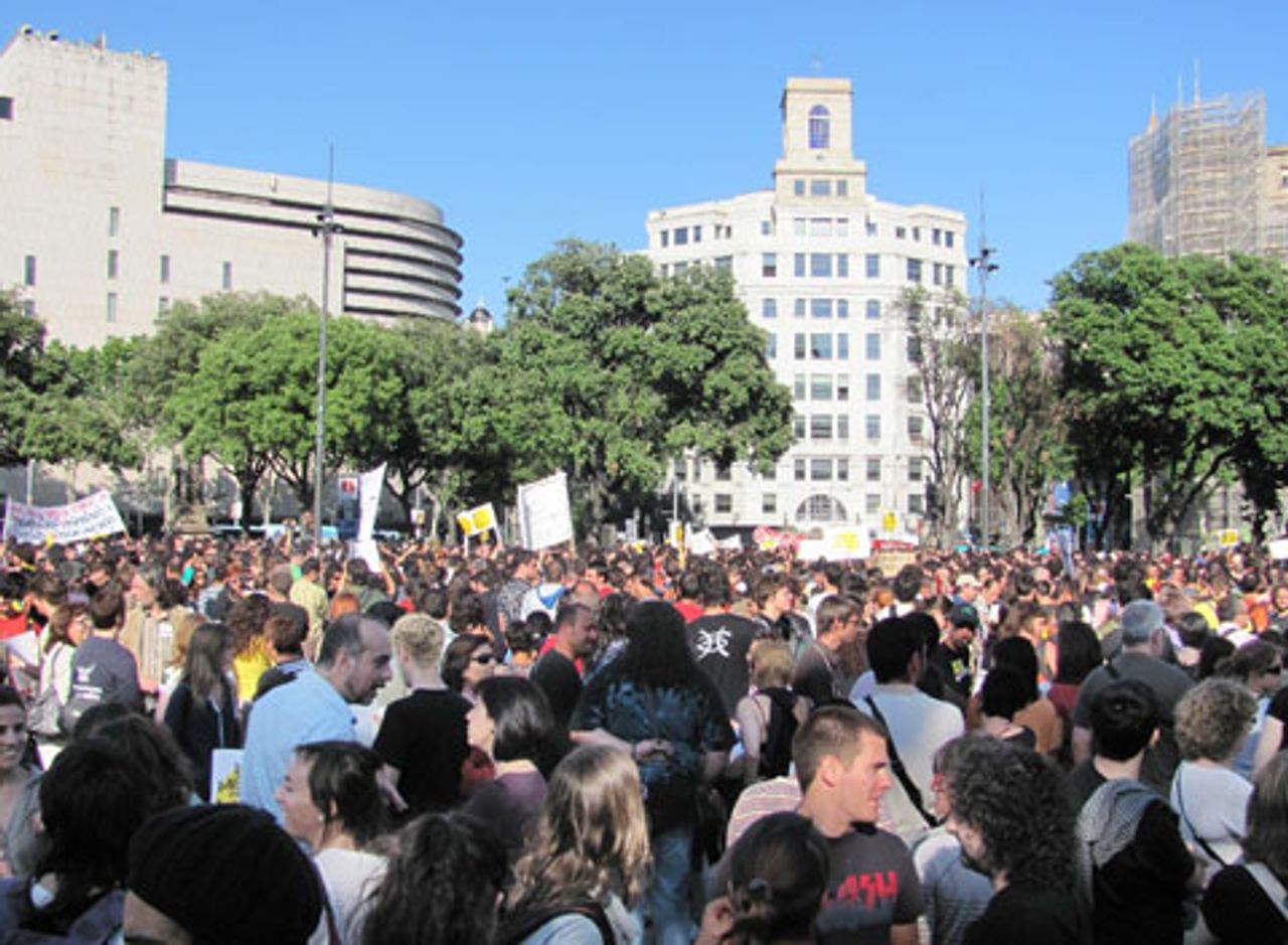 Die Demonstration in Barcelona