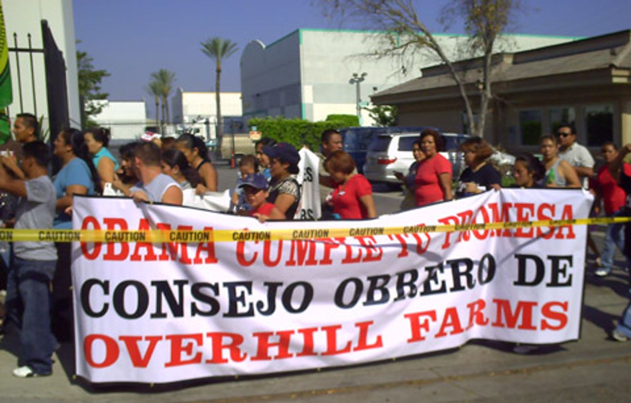 Immigrant workers and their supporters protesting last Wednesday in Los Angeles