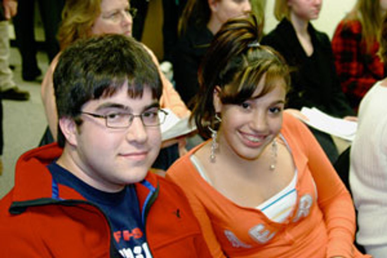 High school students James Nilan and Sarah Tennant