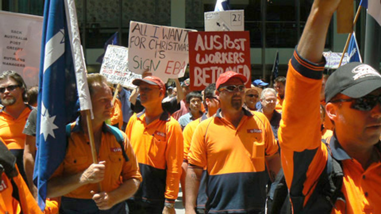 Postal workers in Melbourne