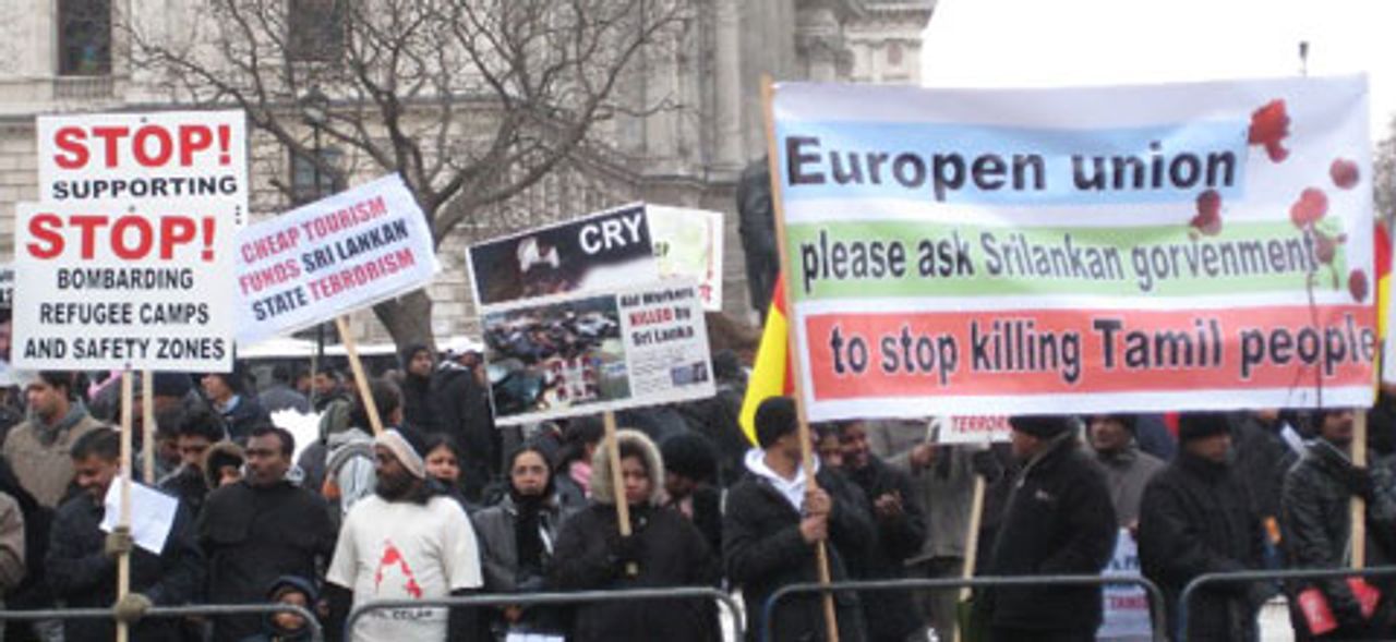 Demonstrators in London