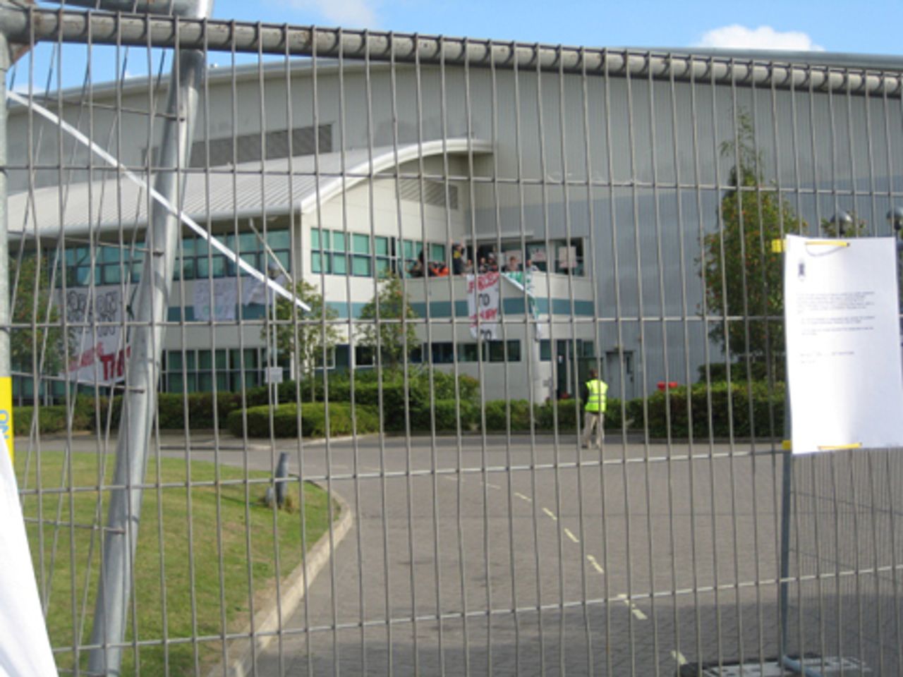 Fence surrounding Vestas factory
