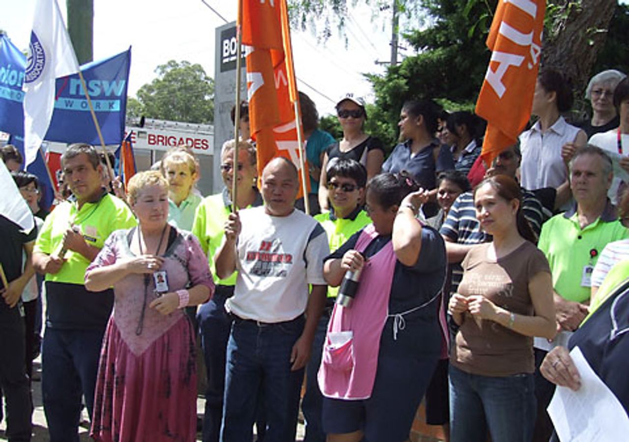 Pacific Brands workers in Sydney