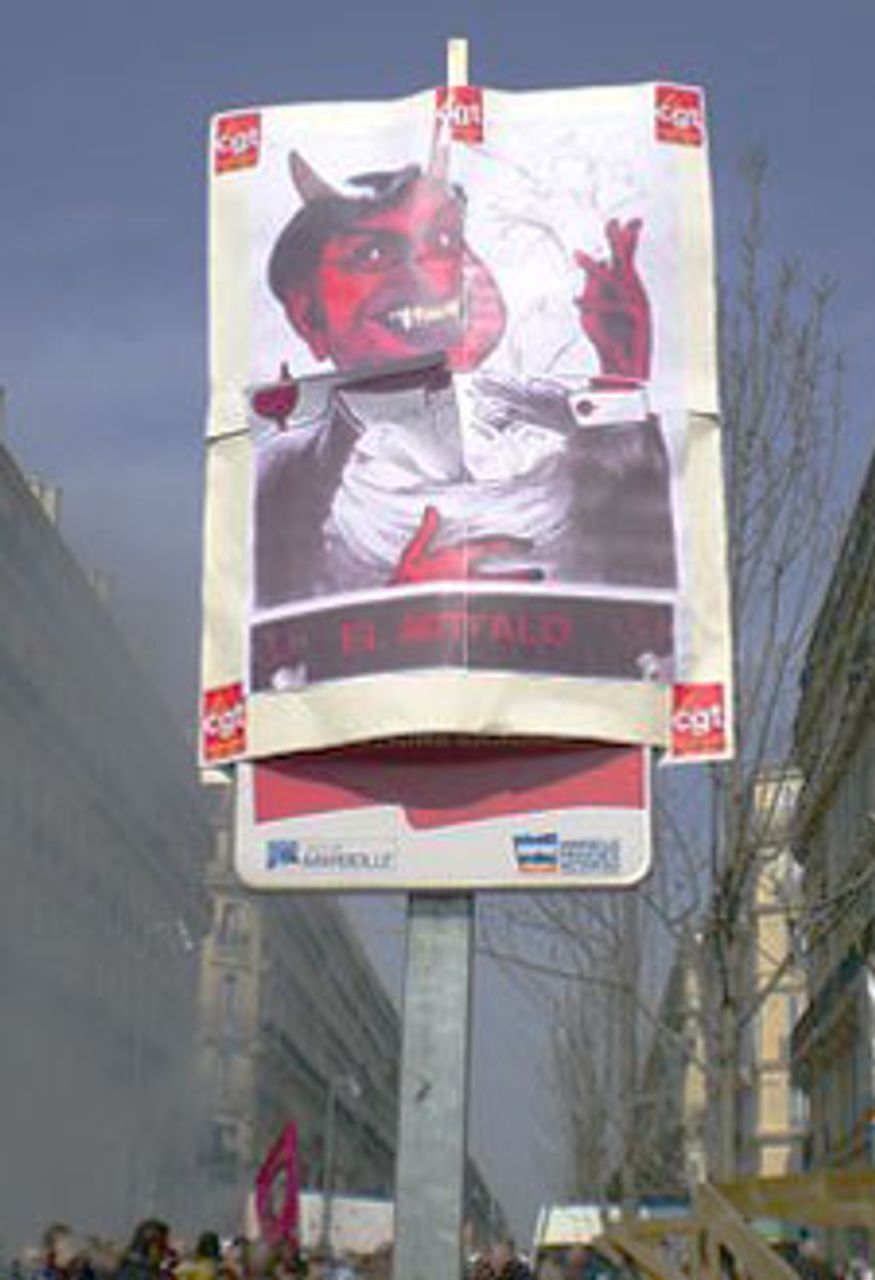 Marseille: Effigy of Sarkozy