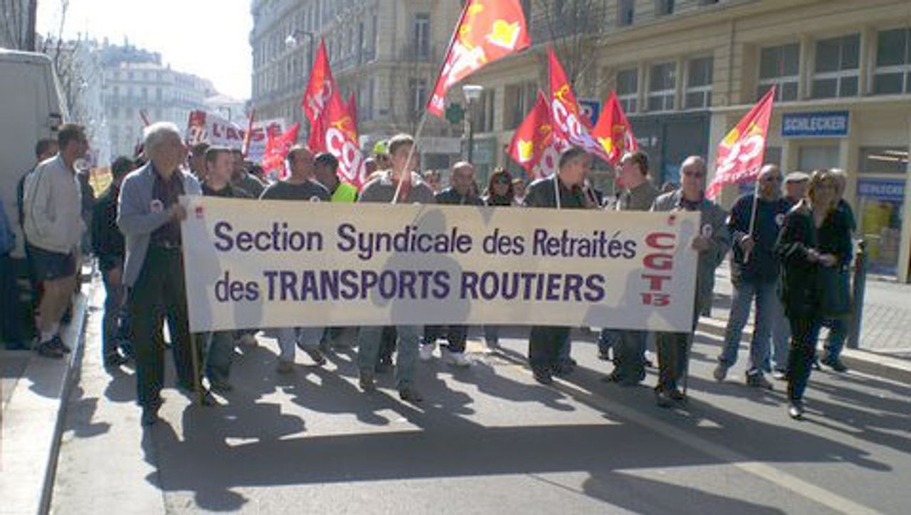 Marseille: CGT Road transport pensioners union section