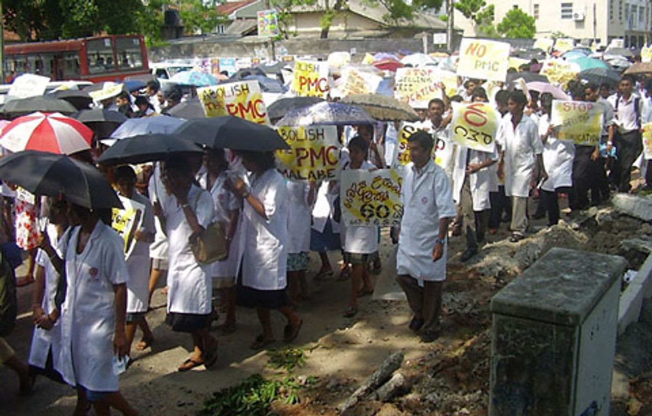 Medical students protest