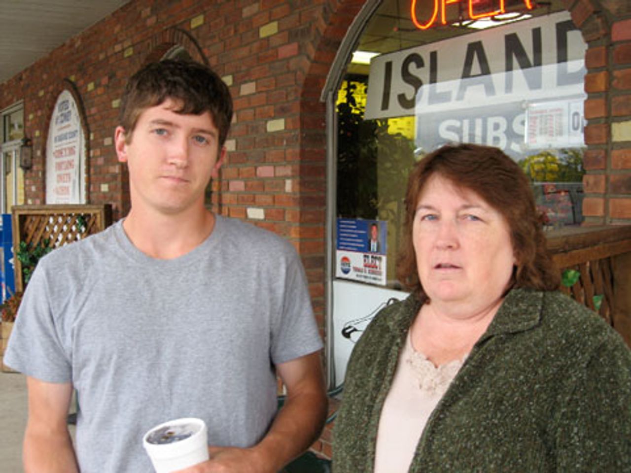 Sue Jones and her son