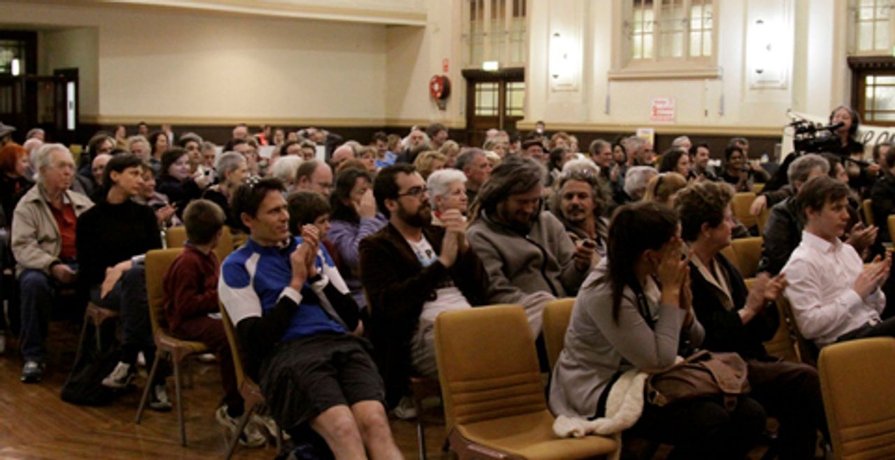 A section of the Grayndler audience
