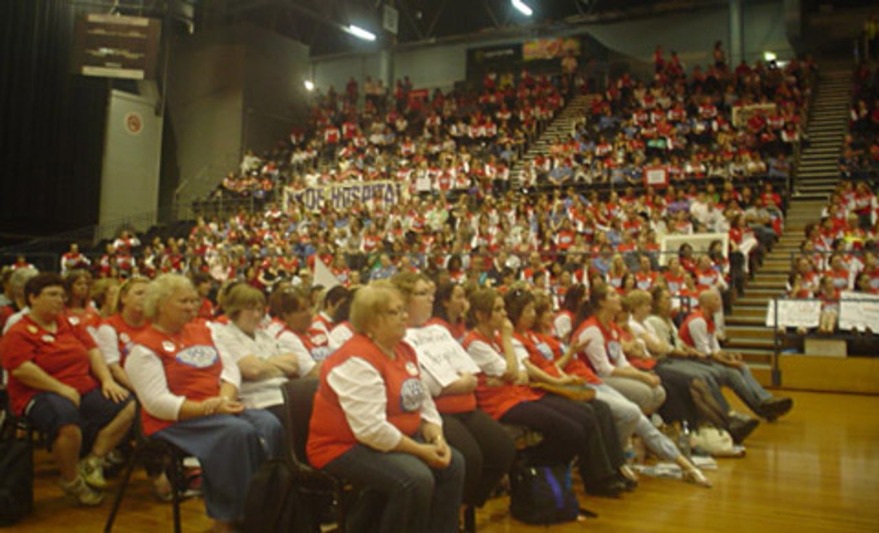 A section of the mass meeting