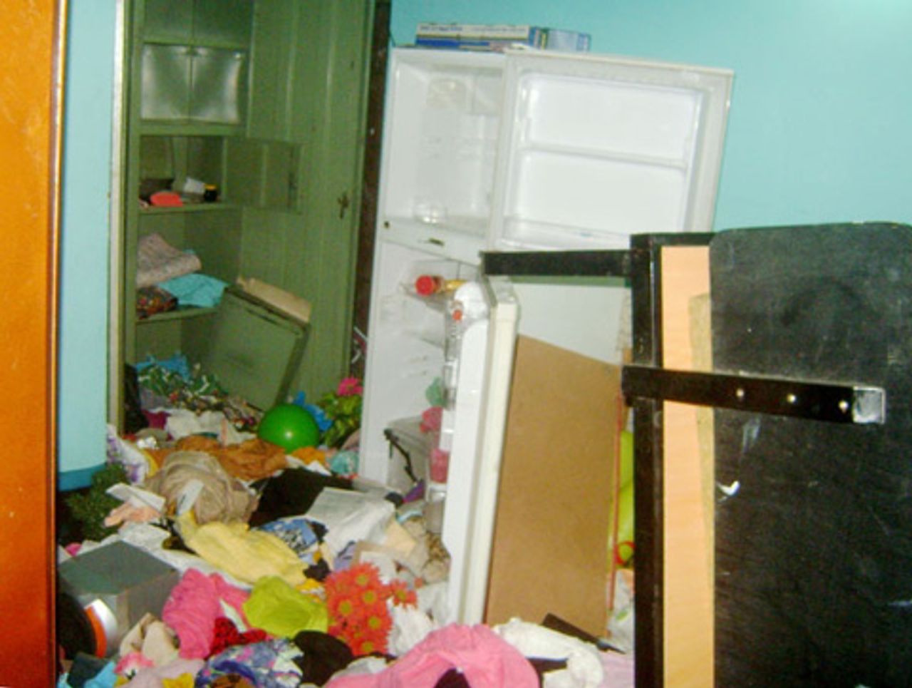 Home trashed in police raid
