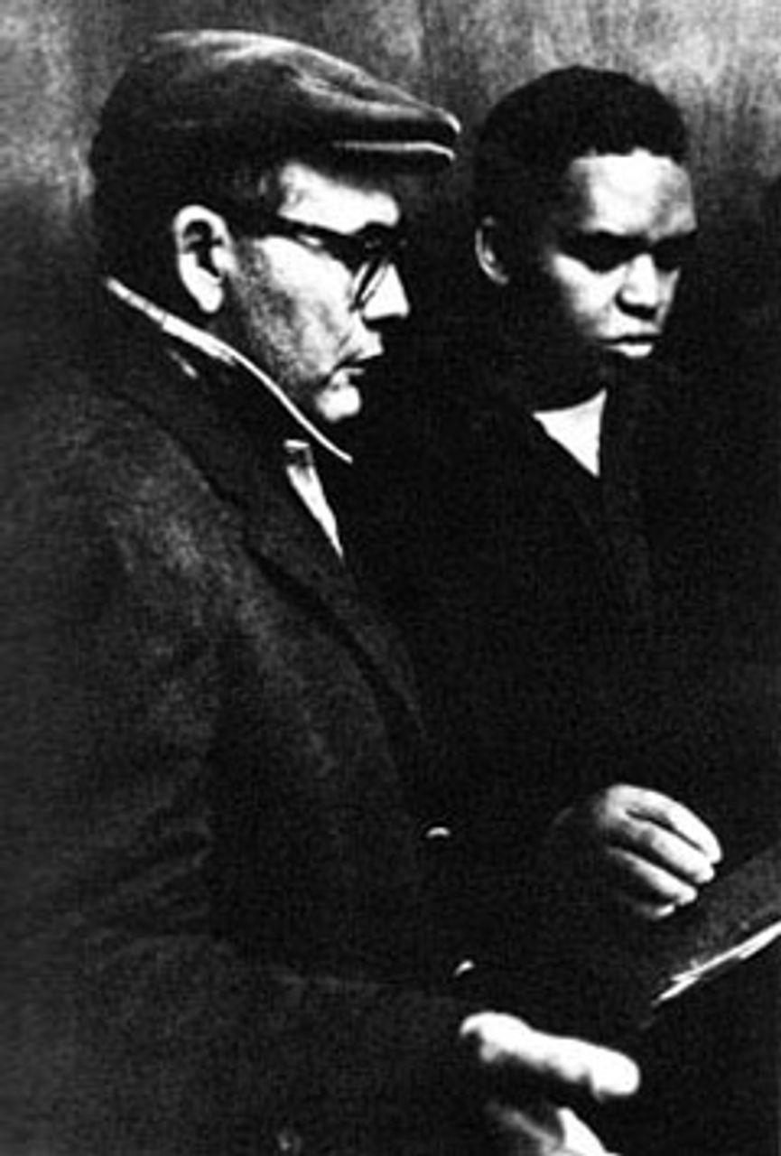 Jerry Wexler (left) and Solomon Burke