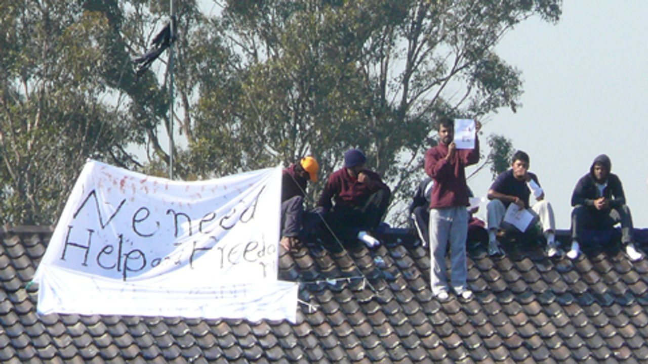 Rooftop protest on Tuesday