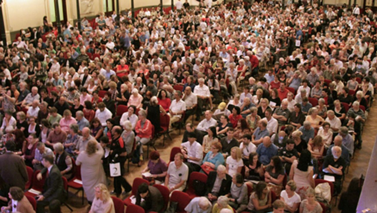 A section of the audience at Sydney Town Hall