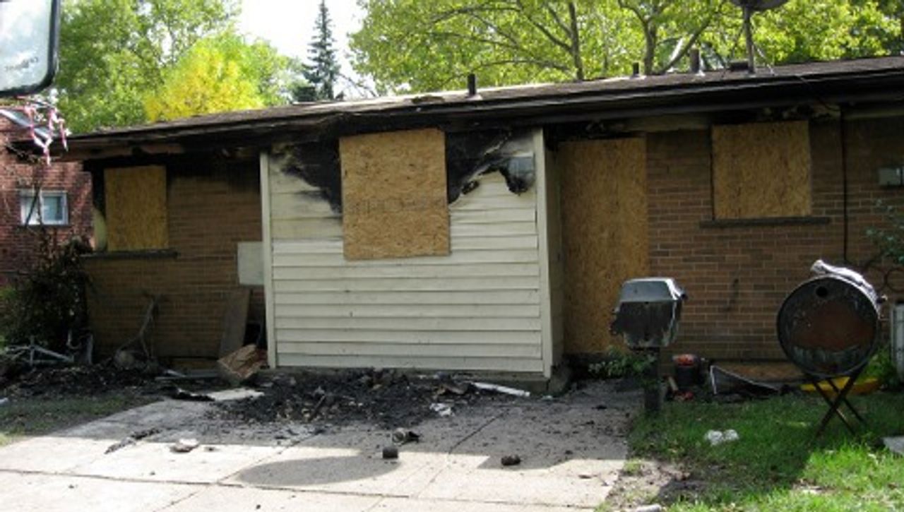 The fire took place in the kitchen area in the back of the house 