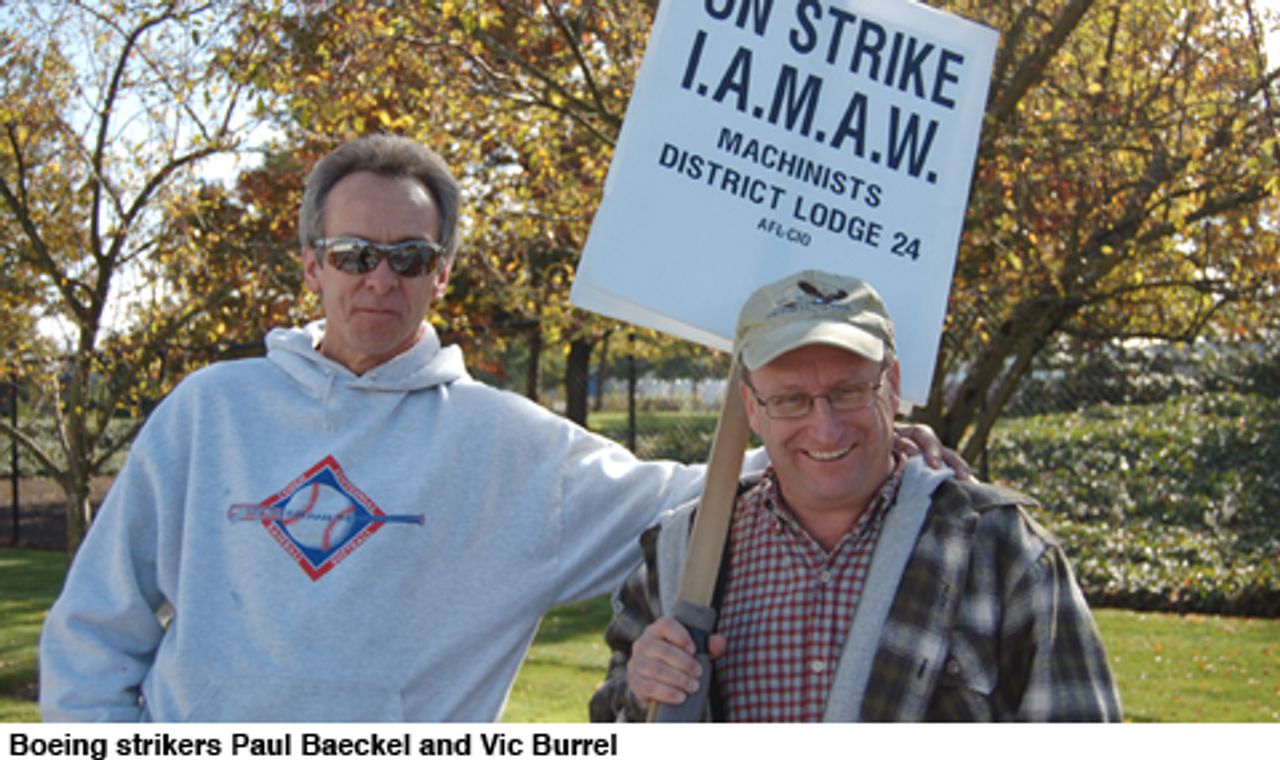 Boeing strikers Paul Baeckel and Vic Burrel
