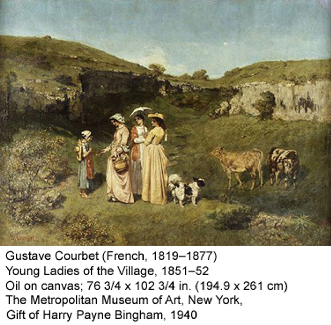 Courbet - Young ladies of the village