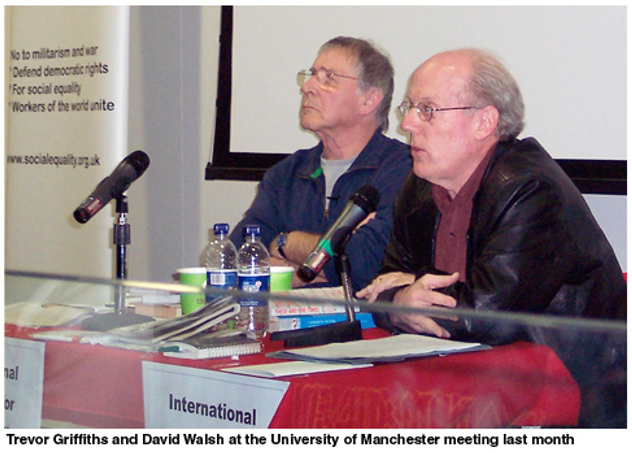 Trevor Griffiths and David Walsh at the University of Manchester meeting