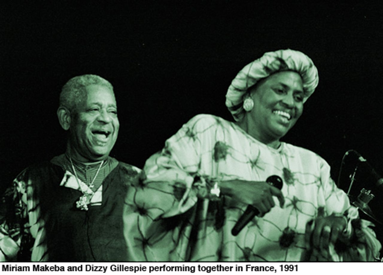 Miriam Makeba and Dizzy Gillespie performing together in France, 1991