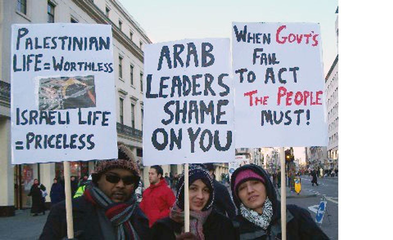 Protesters on the London demonstration